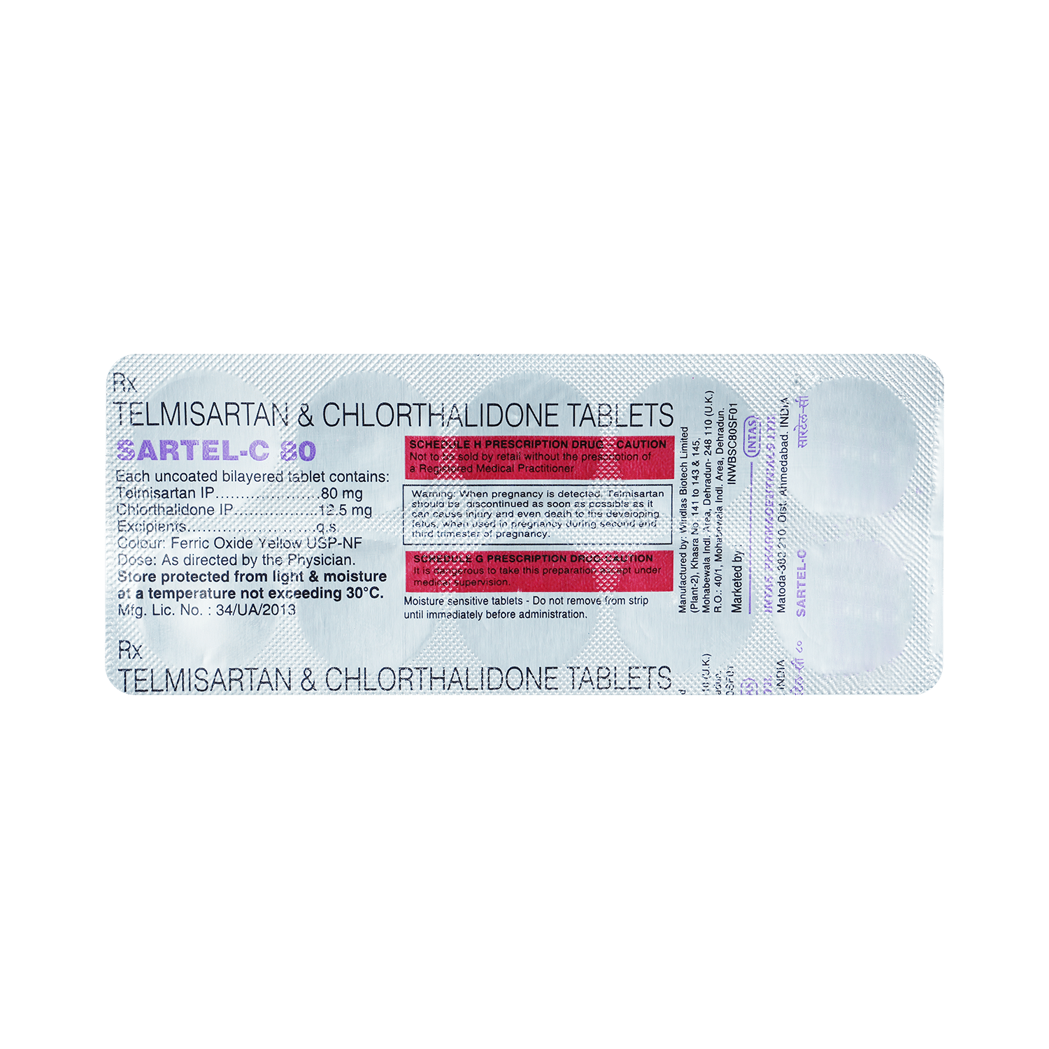 Sartel-C 80 Tablet - Image 6