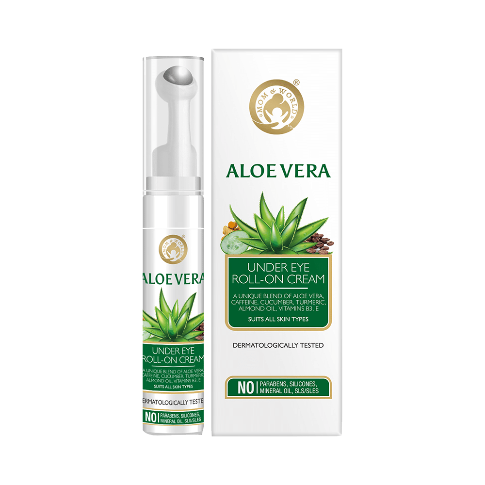 Mom & World Aloe Vera Under Eye Roll-On Cream - Image 1