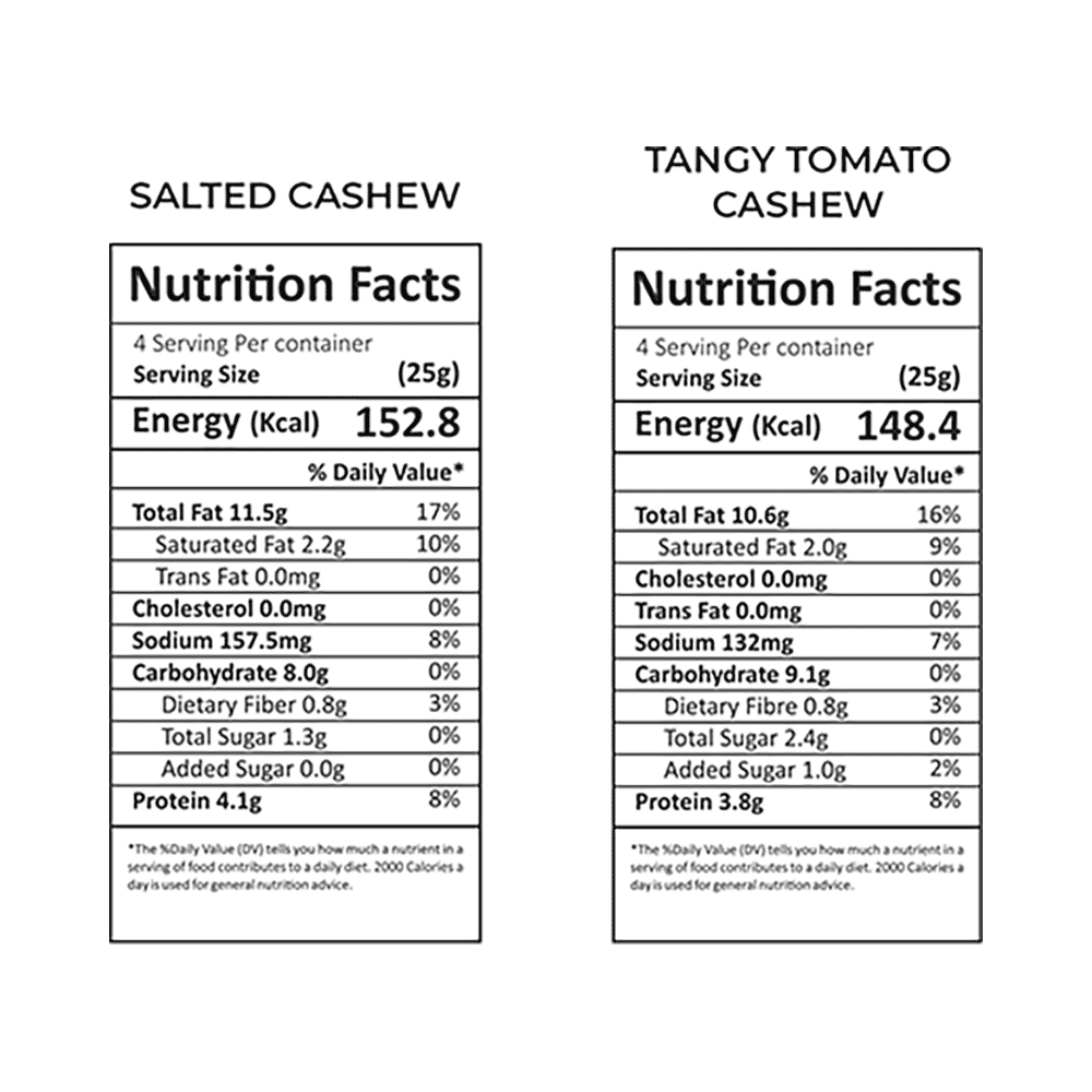 Dibha  Salted Cashew & Tangy Tomato Cashew ( 100gm Each ) - Image 4