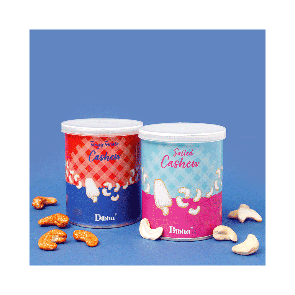 Dibha  Salted Cashew & Tangy Tomato Cashew ( 100gm Each ) - Image 3