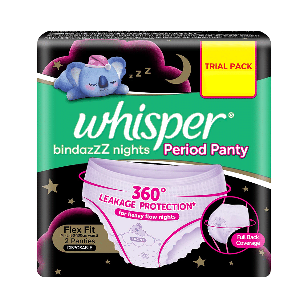 Whisper Bindazzz Night Period Panty Trial Pack M-L