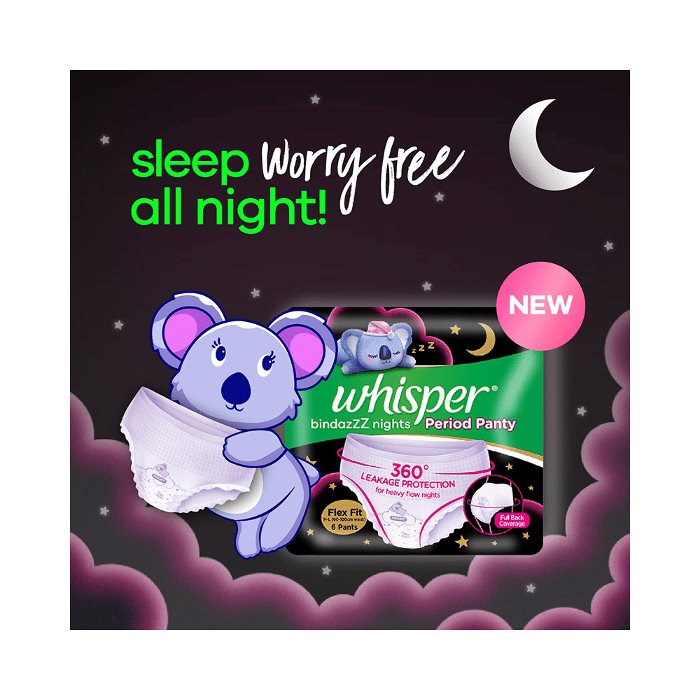 Whisper Bindazzz Night Period Panty Trial Pack M-L - Image 4