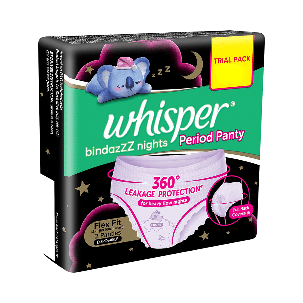 Whisper Bindazzz Night Period Panty Trial Pack M-L - Image 3