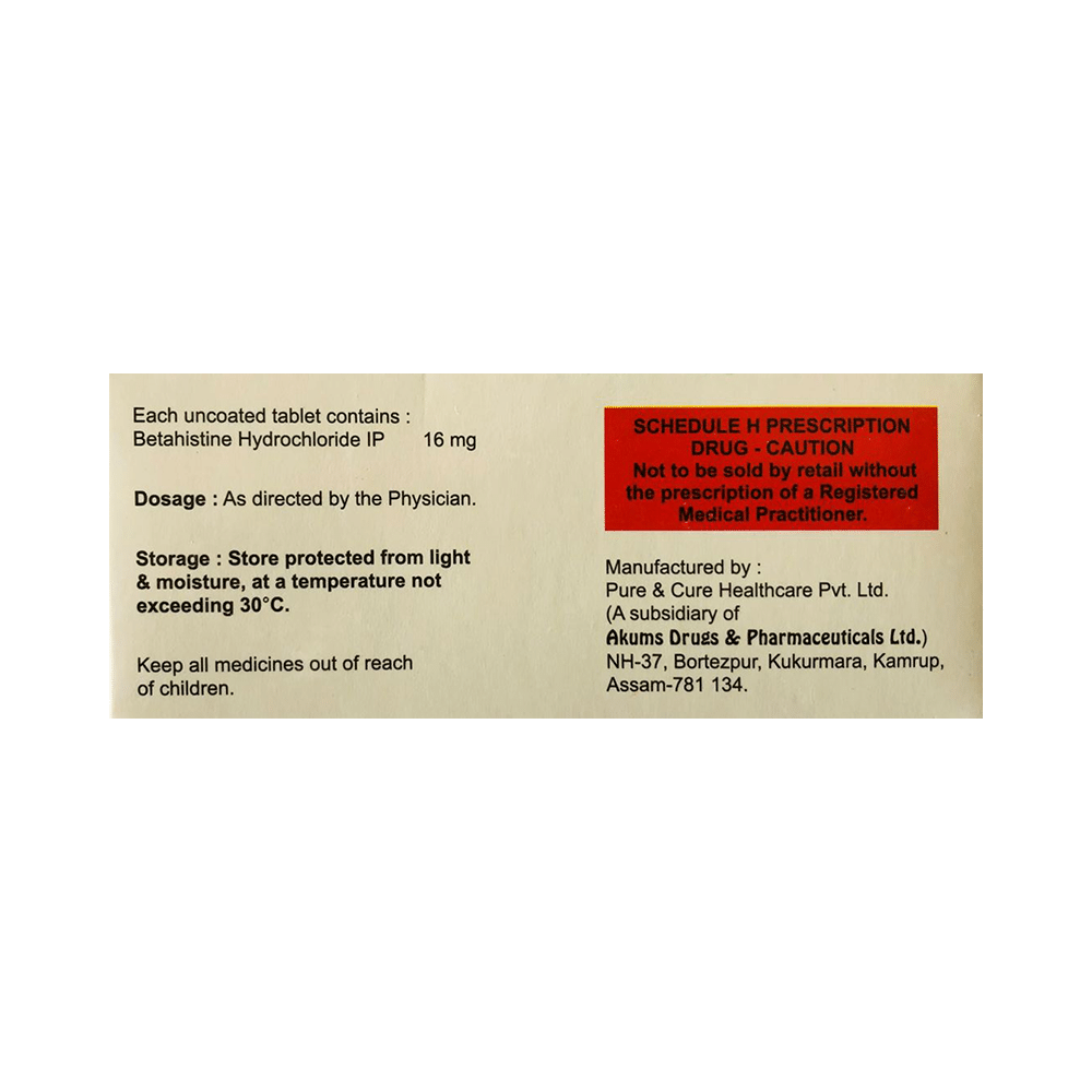 Vertilyf 16 Tablet - Image 2