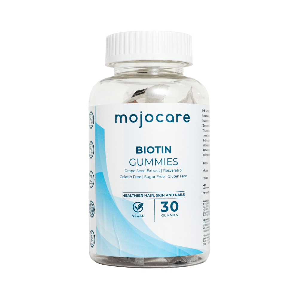 Mojocare Biotin with Grape Seed Extract & Resveratrol | Gummies for Hair, Skin & Nails - Image 1