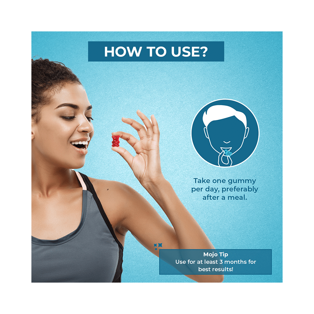 Mojocare Biotin with Grape Seed Extract & Resveratrol | Gummies for Hair, Skin & Nails - Image 8