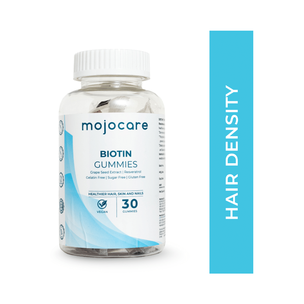 Mojocare Biotin with Grape Seed Extract & Resveratrol | Gummies for Hair, Skin & Nails - Image 9