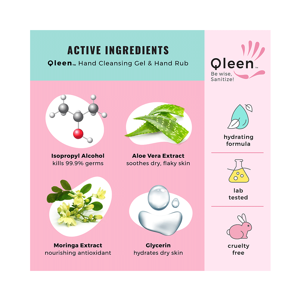 Qleen Hand Cleansing Gel (120ml Each) - Image 6