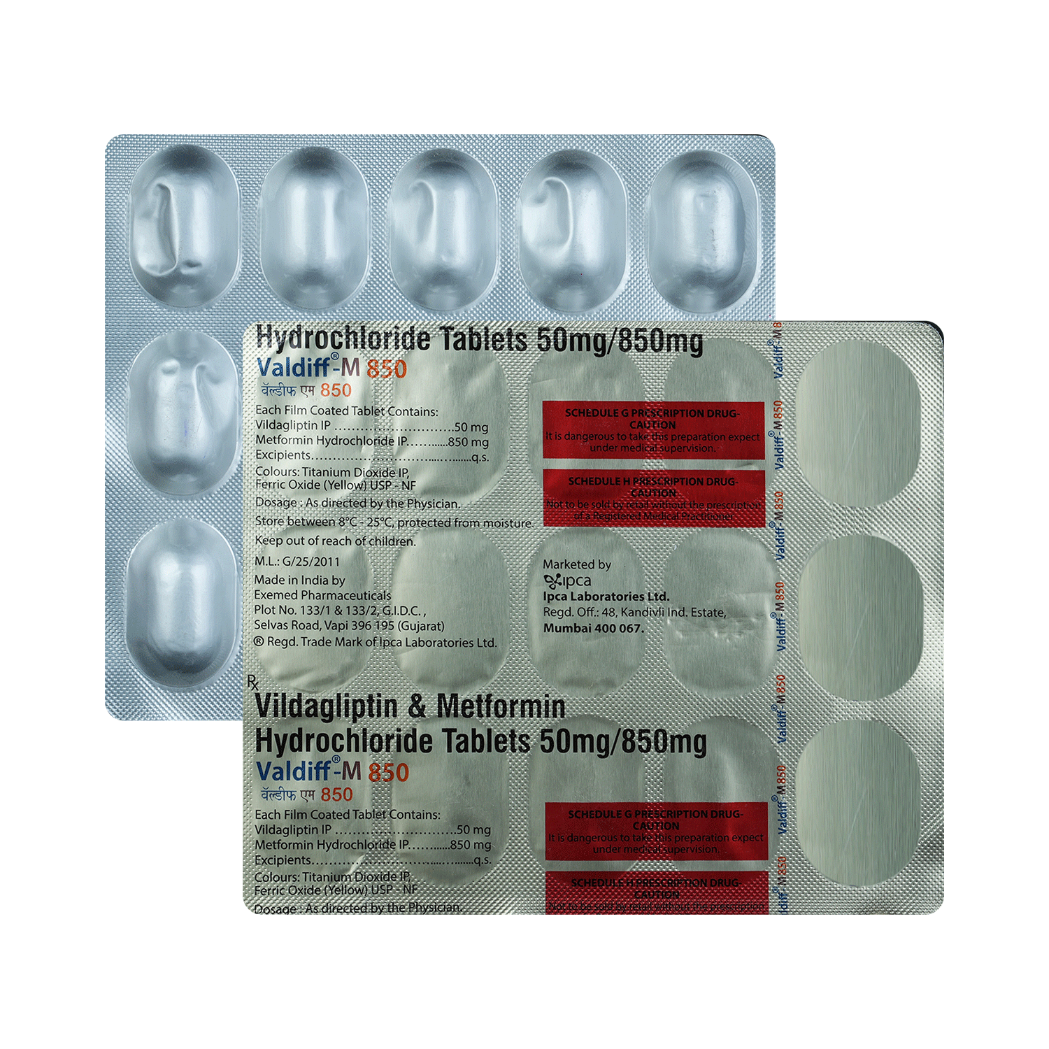 Valdiff-M 850 Tablet