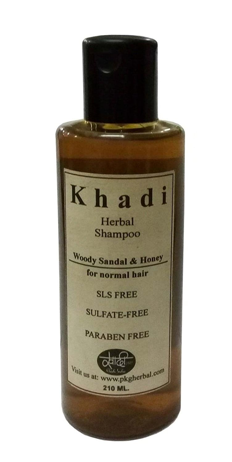 Khadi Herbal Woody Sandal & Honey SLS Paraben Free Shampoo - Image 1