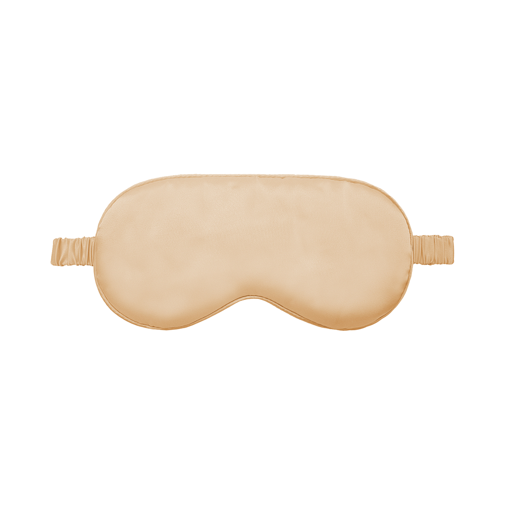 Jenna Sleeping Eye Mask for Insomnia, Meditation and Dark Circles Silk Plain Apricot - Image 1