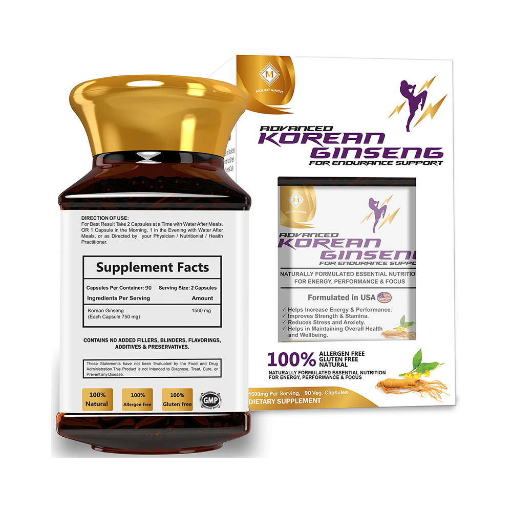 Mountainor Advanced Korean Ginseng for Endurance Support Veg Capsule - Image 2
