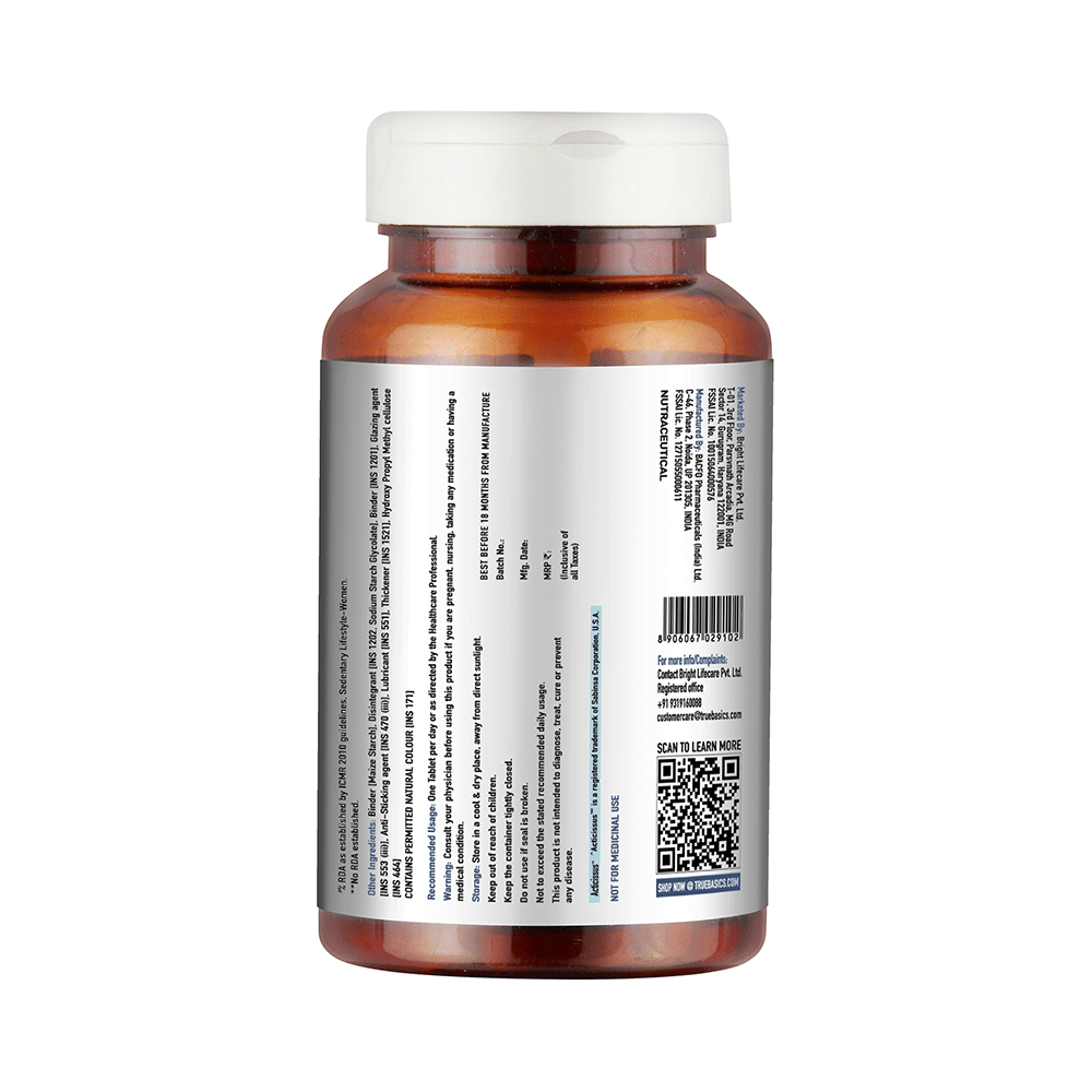 TrueBasics Advance Calcium with Vitamin D3 & K2-MK7 for Bones & Joints Health | Tablet - Image 2