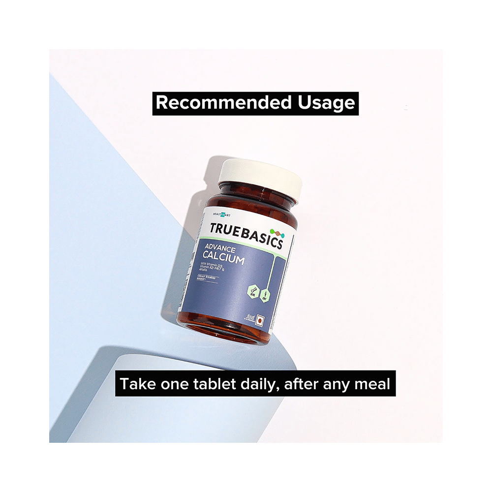 TrueBasics Advance Calcium with Vitamin D3 & K2-MK7 for Bones & Joints Health | Tablet - Image 4