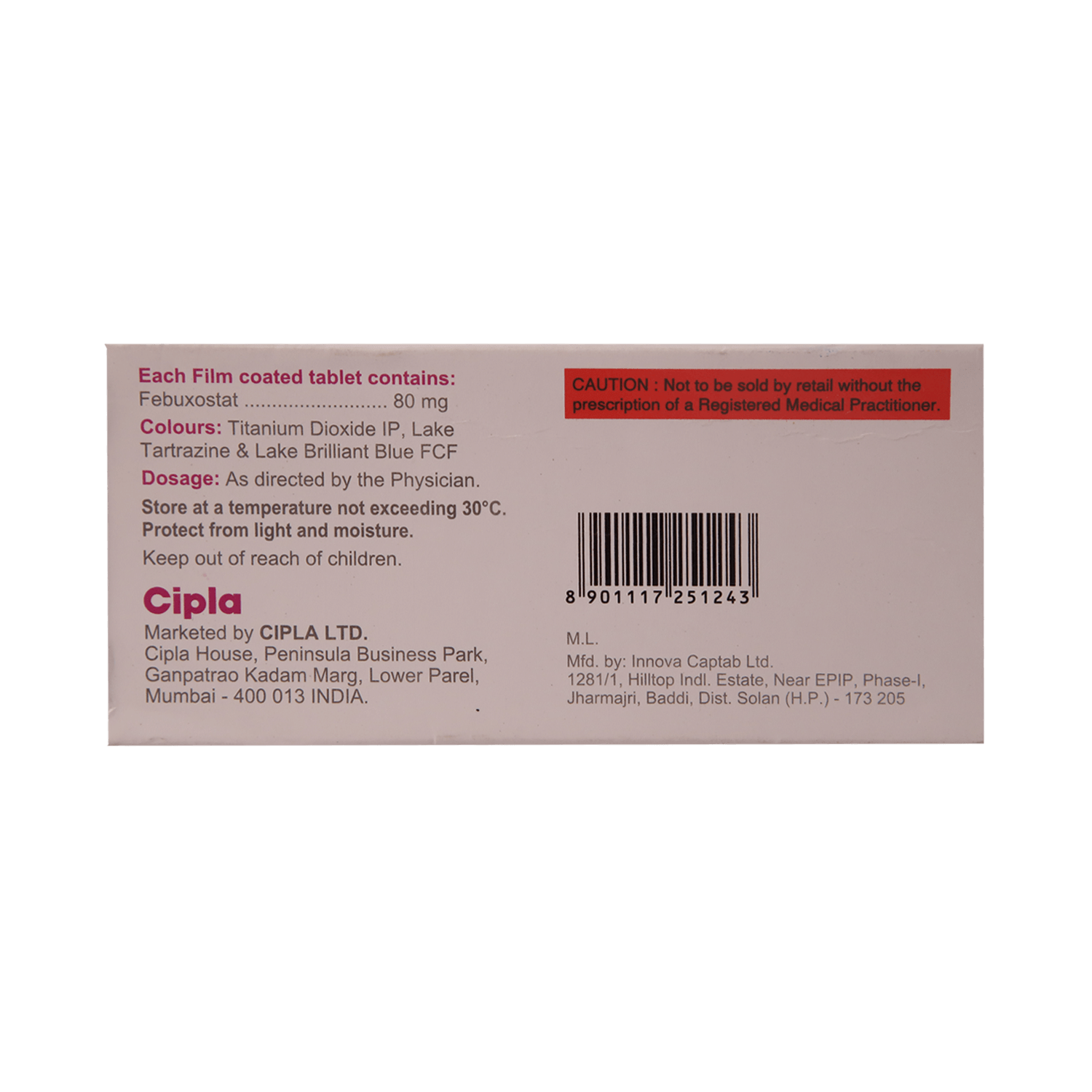 Febutec 80mg Tablet - Image 3