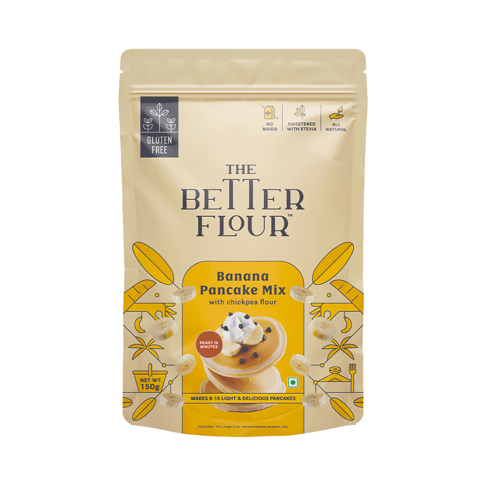 The Better Flour Pancake Mix, Protein Rich & Gluten Free, No Refined Sugar Healthy Mix Banana