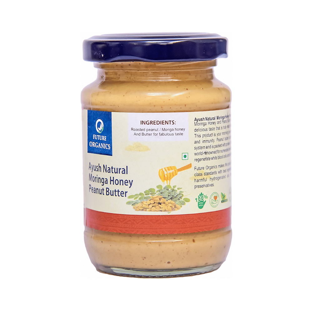 Future Organics Ayush Natural Peanut Butter Moringa Honey - Image 2