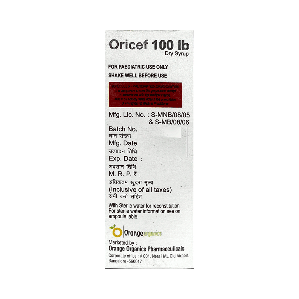 Oricef 100 LB Dry Syrup - Image 2