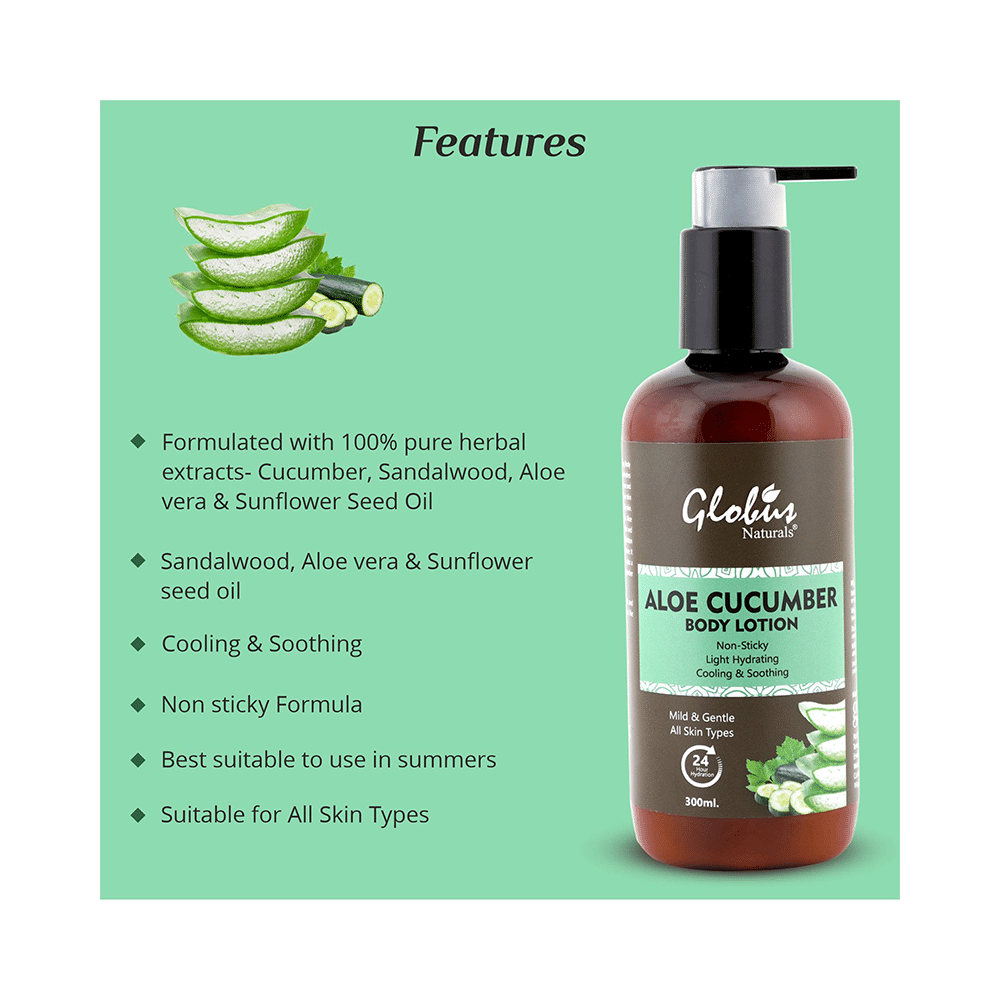 Globus Naturals Aloe Cucumber Body Lotion - Image 3