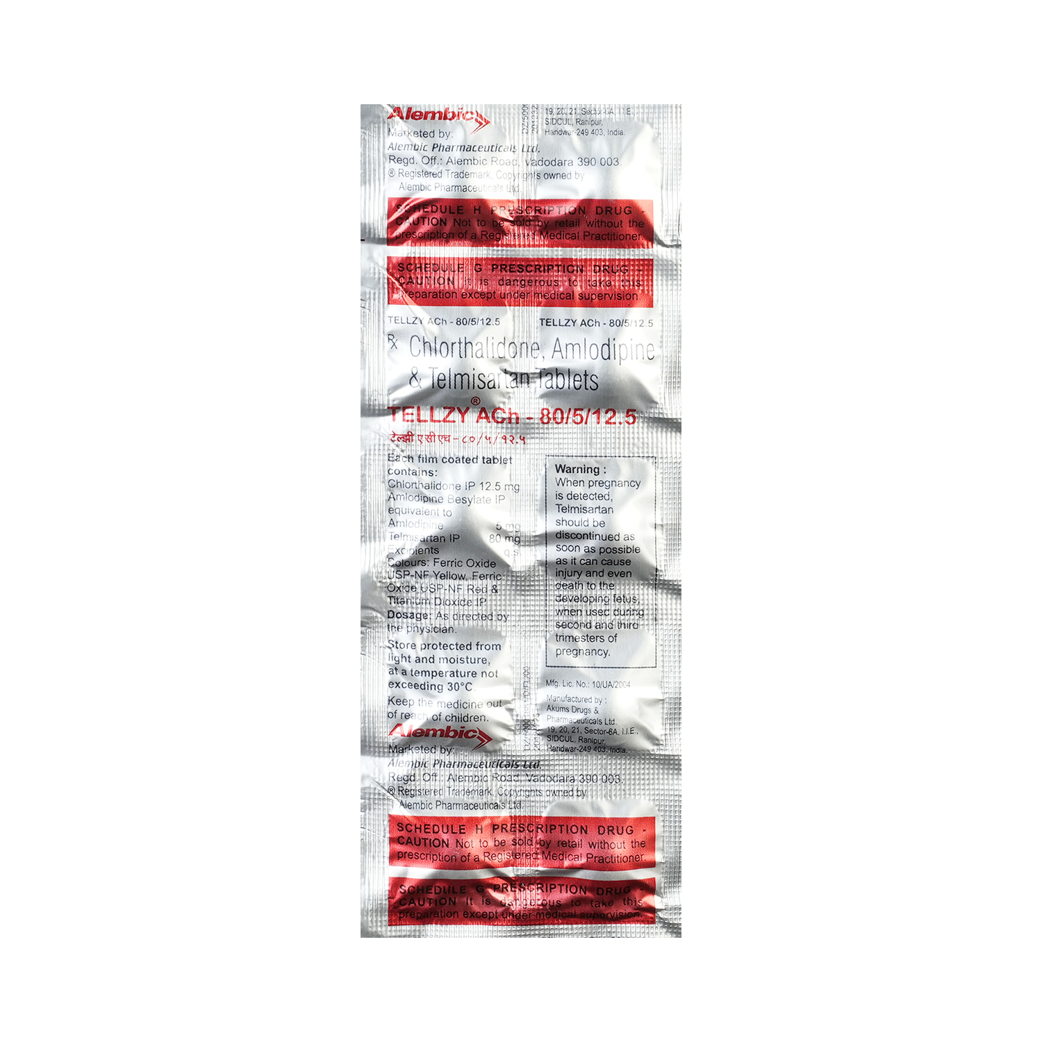 Tellzy Ach 80/5/12.5 Tablet - Image 5