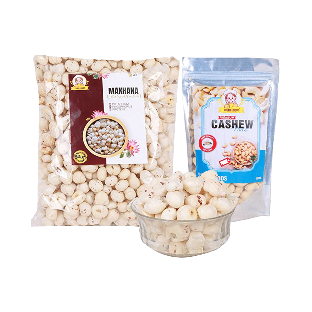 Chau Foods Combo pack of Makhana 150gm & Premium Cashew Nuts 200gm - Image 4