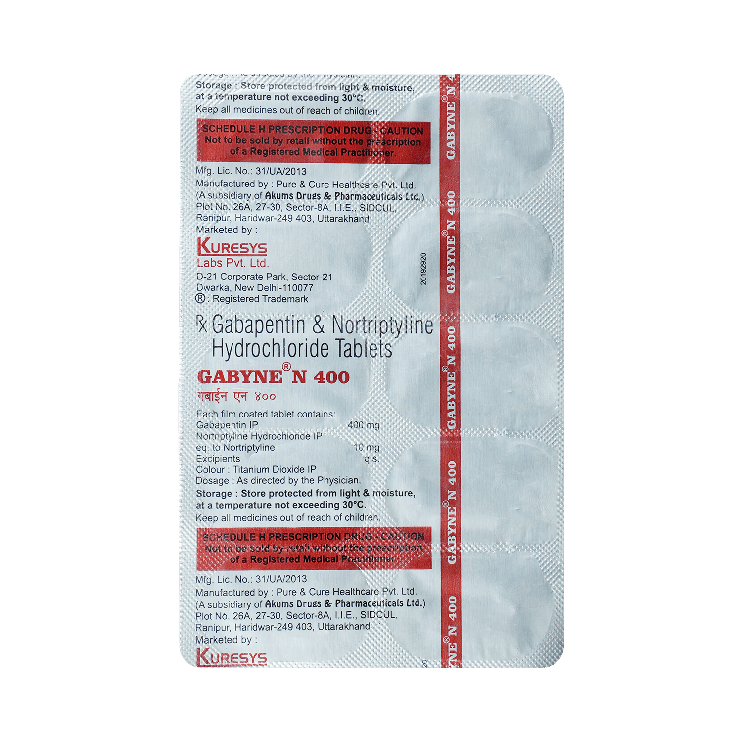 Gabyne N 400mg/10mg Tablet - Image 3