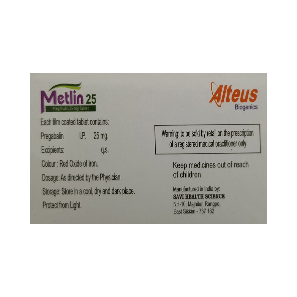 Metlin 25 Tablet - Image 2