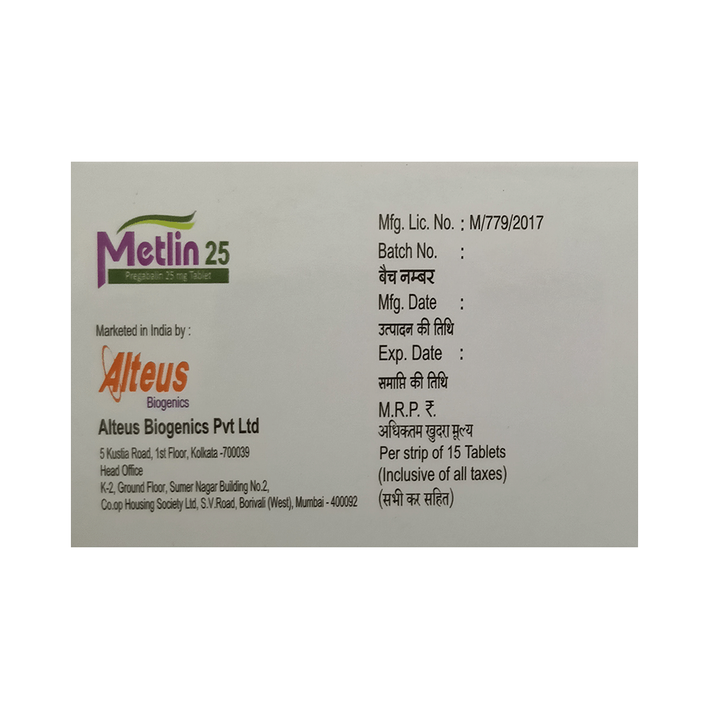 Metlin 25 Tablet - Image 3