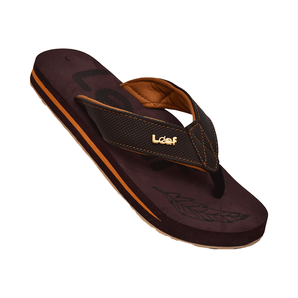 Leaf Footwear Leaf Flat Feet & Weight Distribution Slippers Brown 9 - Image 2