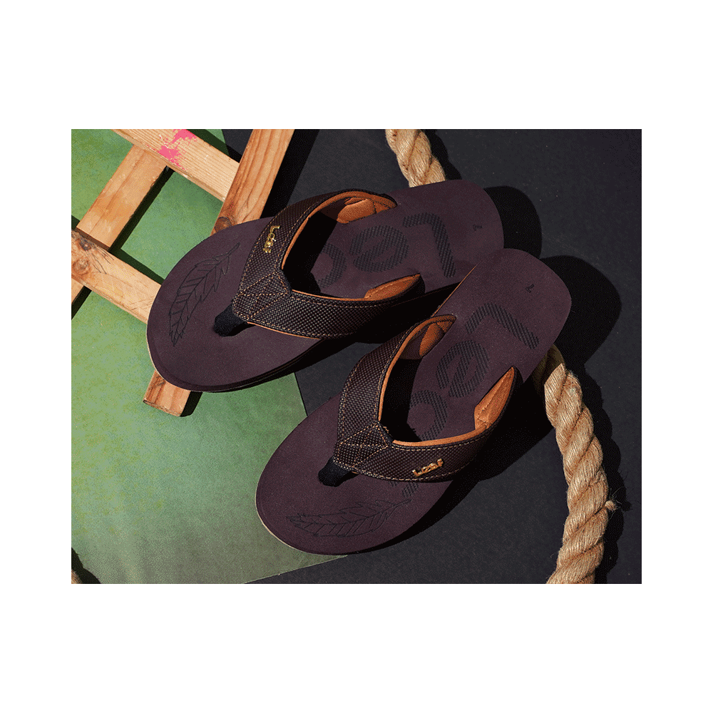 Leaf Footwear Leaf Flat Feet & Weight Distribution Slippers Brown 9 - Image 4