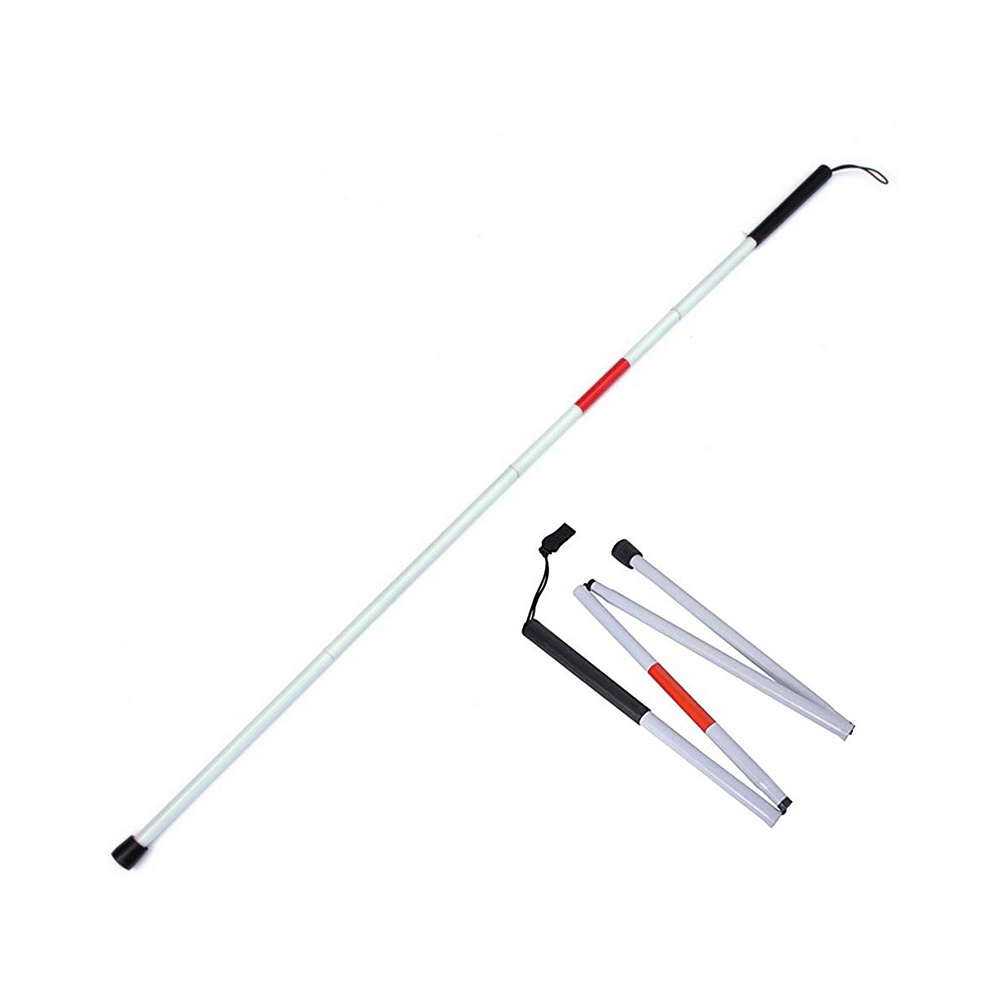 Fidelis Healthcare Foldable Guide Walking Stick for Blind/Partially Sighted People White - Image 2
