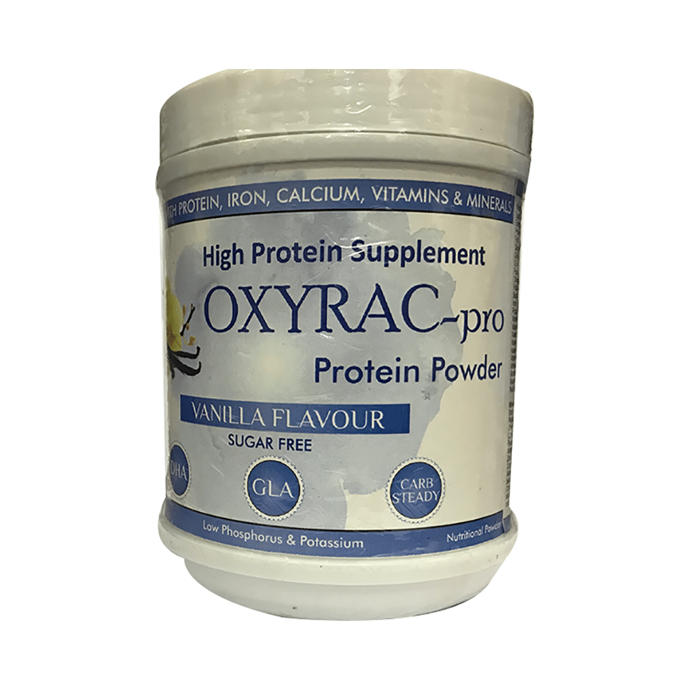 Oxyrac-Pro Protein with Vitamins & Minerals for Muscles & Immunity | Sugar Free | Flavour Vanilla Powder