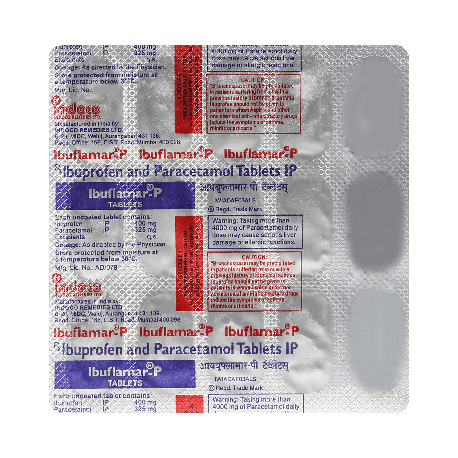 Ibuflamar-P 400mg/325mg Tablet - Image 3
