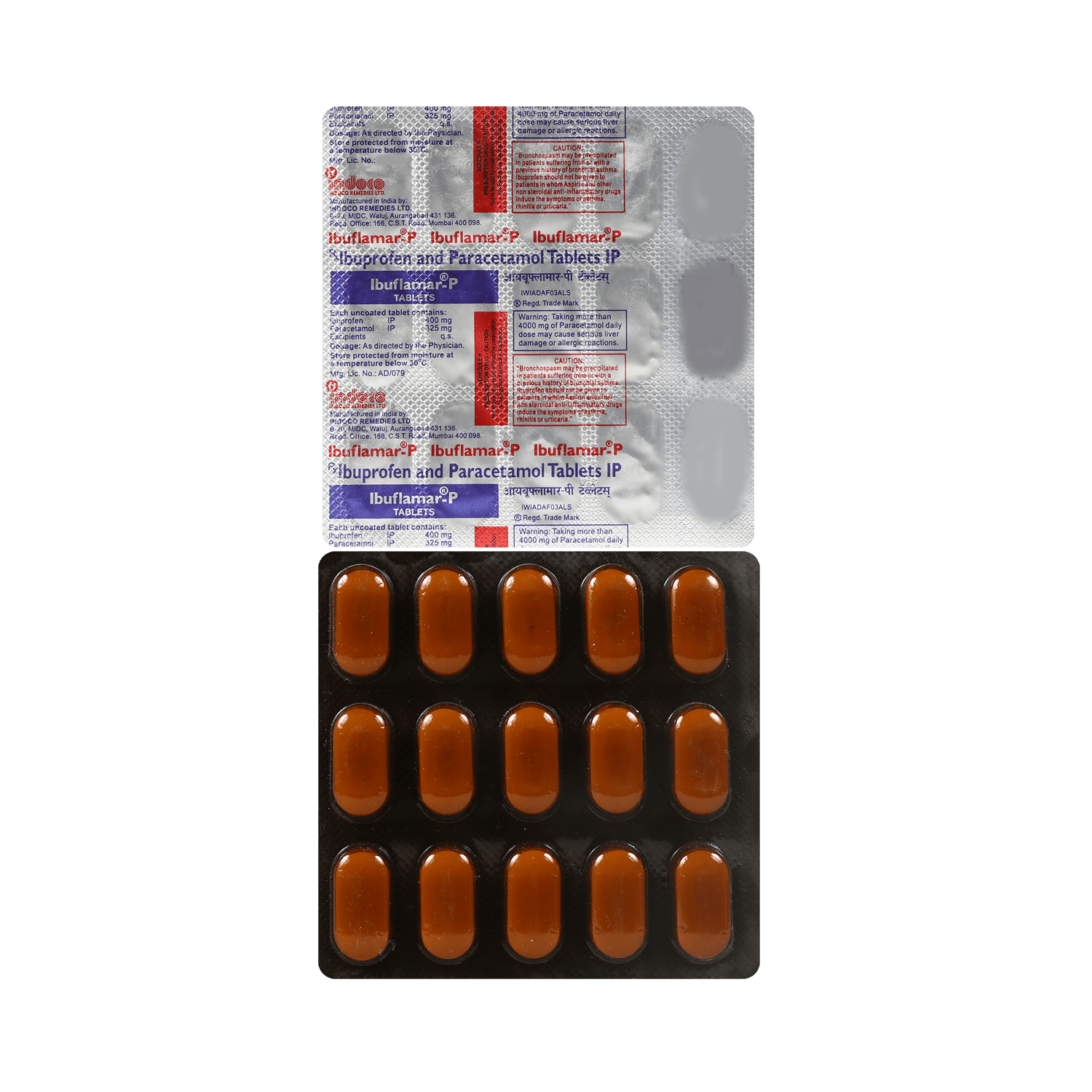 Ibuflamar-P 400mg/325mg Tablet