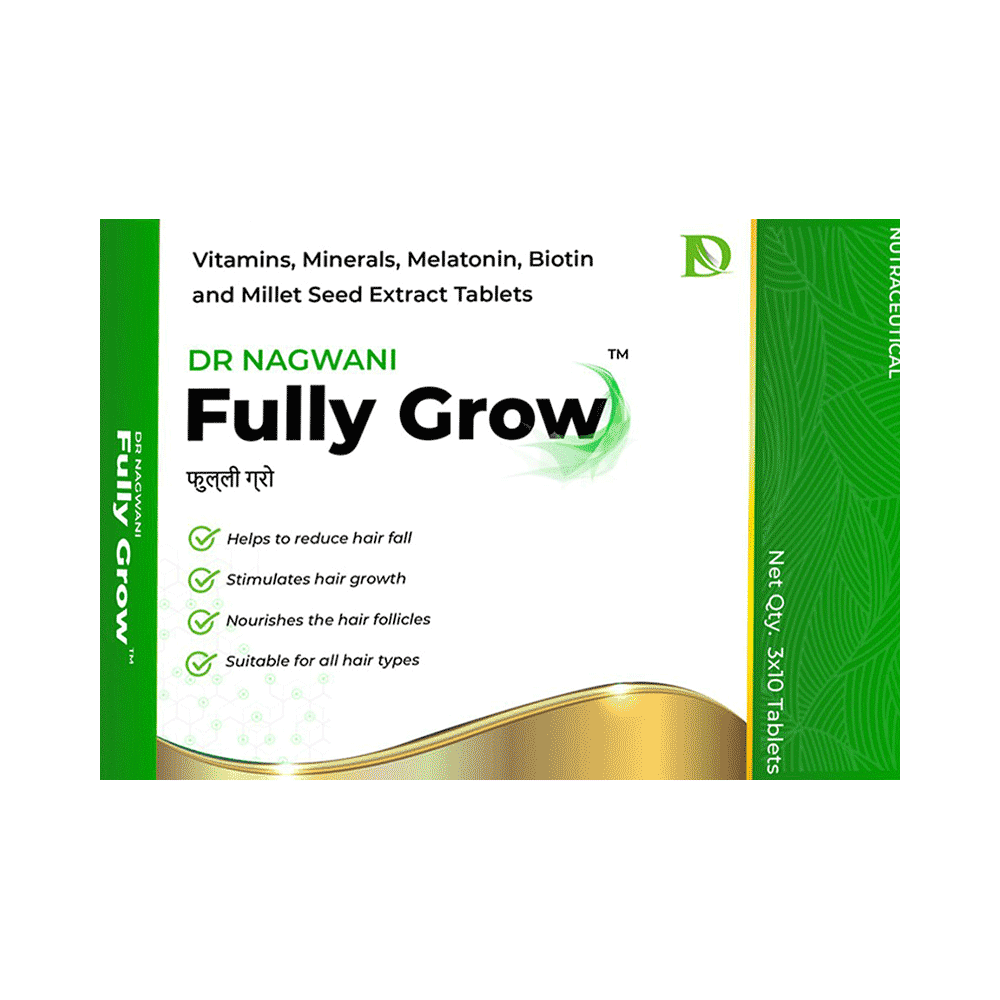 Dr Nagwani Fully Grow Multivitamin Biotin Tablet for Hair Volume/Density with Amino Acids