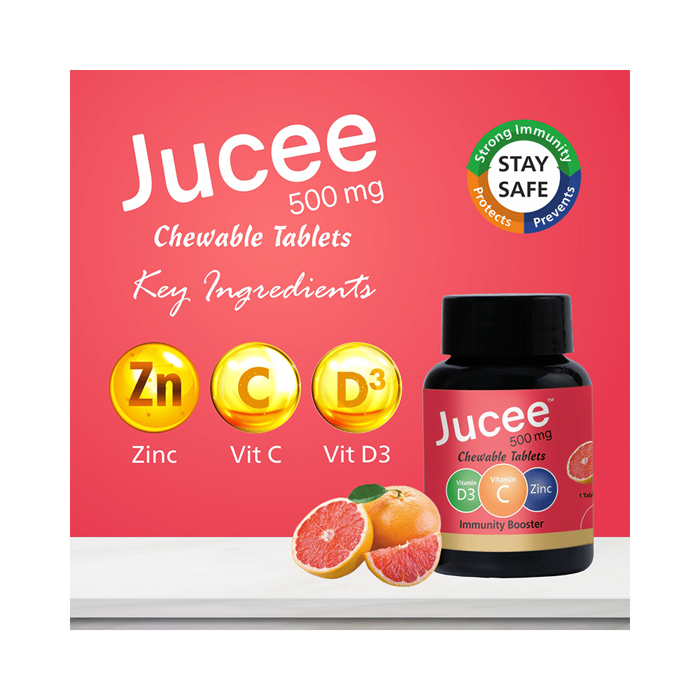 Jucee 500mg Chewable Tablet (60 Each) Delicious Grapefruit - Image 5