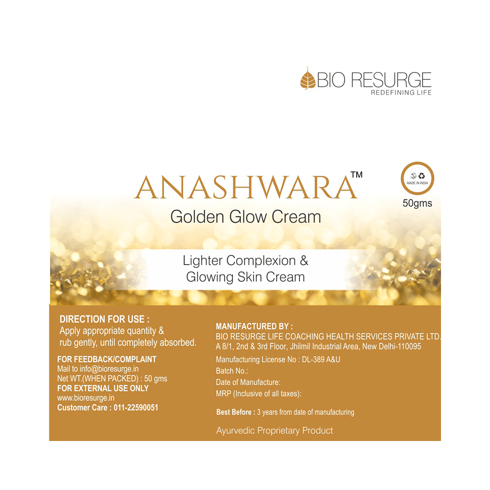 Bio Resurge Anashwara Golden Glow Cream with Free 5 Beauty Moisturizing Assorted Cream - Image 3