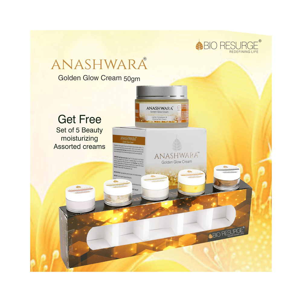 Bio Resurge Anashwara Golden Glow Cream with Free 5 Beauty Moisturizing Assorted Cream - Image 6