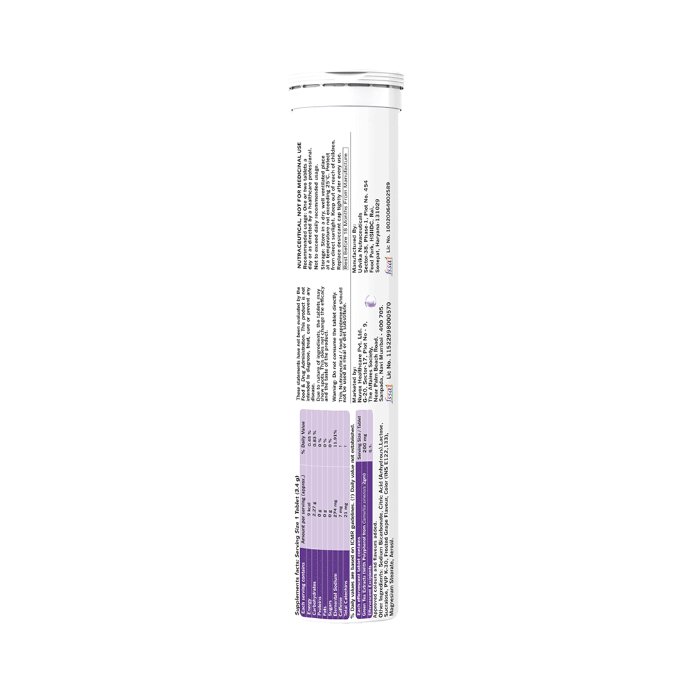 TopUp Delicious Matcha Green Tea Effervescent Tablet (20 Each) Frosted Grape - Image 2