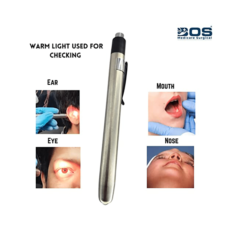 Bos Medicare Surgical Mini Medical Pocket Pen Torch (Warm Yellow Light) - Image 3