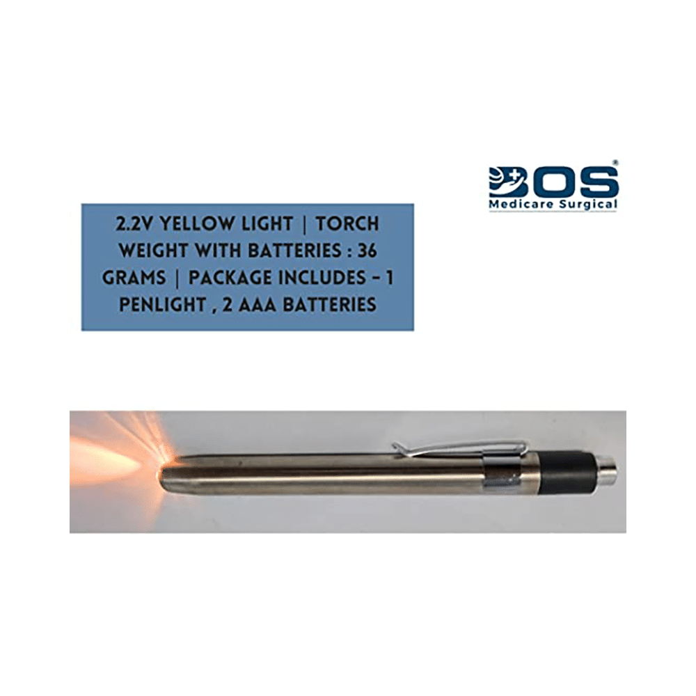 Bos Medicare Surgical Mini Medical Pocket Pen Torch (Warm Yellow Light) - Image 5