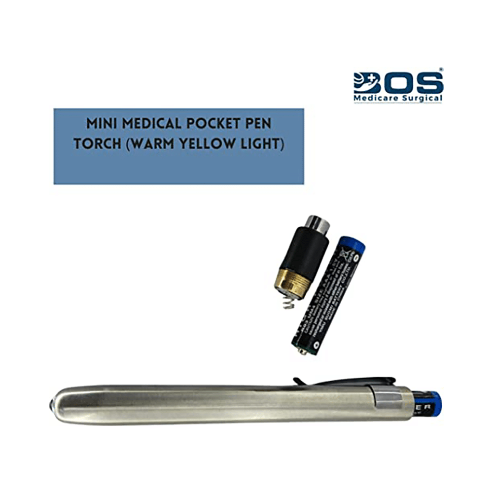 Bos Medicare Surgical Mini Medical Pocket Pen Torch (Warm Yellow Light) - Image 7