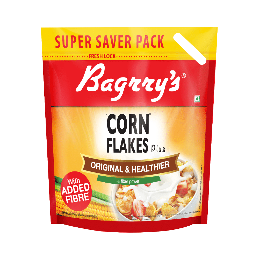 Bagrry's Corn Flakes Plus with Fibre for Overall Health - Image 1