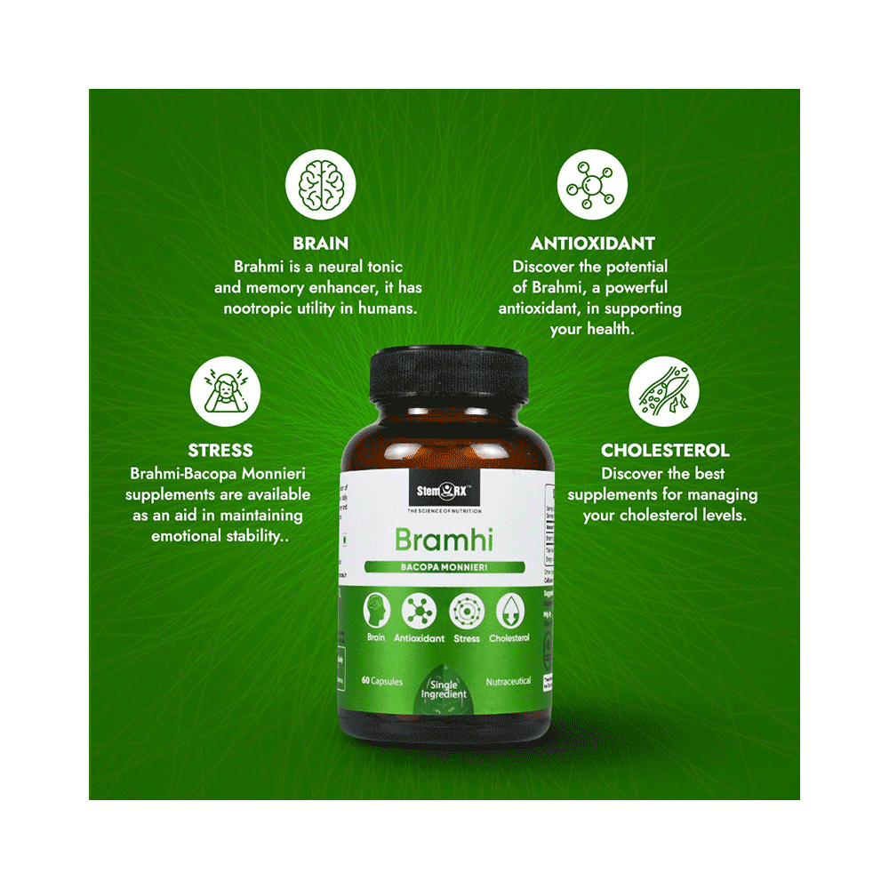 StemRx Bramhi Capsule for Stress Relief & Brain Health - Image 3