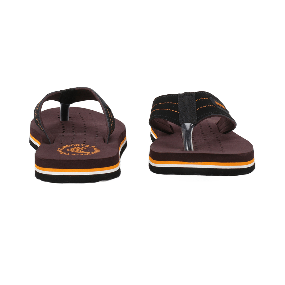 Doctor Extra Soft D28 Orthopaedic and Diabetic Super Fit Comfort Doctor Slipper, Flip-Flop, Cushion, Slides and House Slipper for Men Brown/Orange 8 - Image 5
