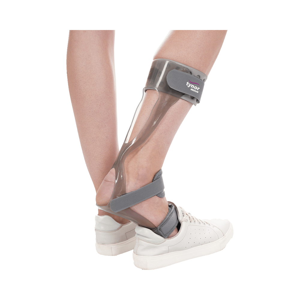 Tynor D43 Foot Drop Splint with Liner Right Child Grey - Image 1