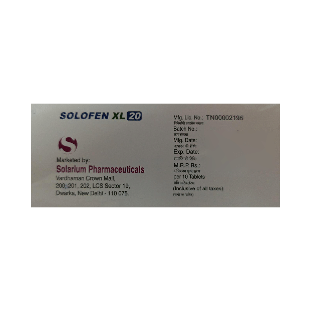 Solofen XL 20 Tablet - Image 3