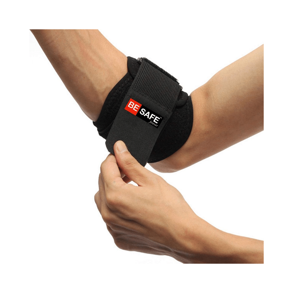 Be Safe Forever Tennis Elbow Neoprene Compression Support Large Black - Image 2