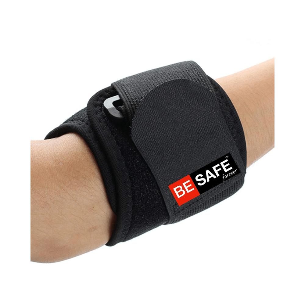 Be Safe Forever Tennis Elbow Neoprene Compression Support Large Black
