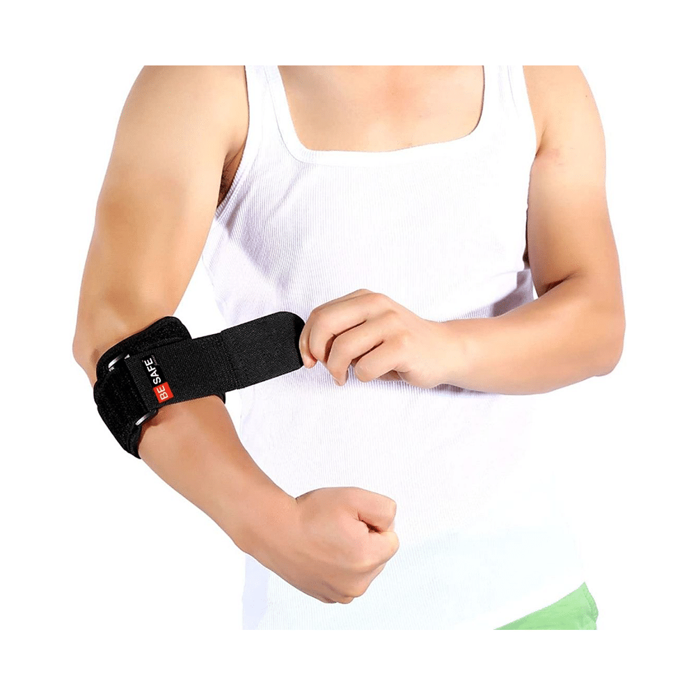 Be Safe Forever Tennis Elbow Neoprene Compression Support Large Black - Image 3